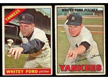 PAIR OF WHITEY FORD 1966 & 1967 TOPPS