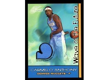 2003-04 Fleer Basketball Carmelo Anthony Patch Rookie Card Wave Of The Future # 87/250