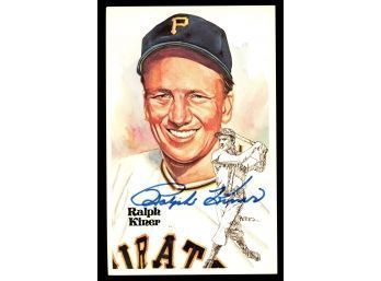 1981 Ralph Kiner Perez-steele Autographed Postcard /10,000