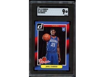 2014-15 DONRUSS JOEL EMBID THE ROOKIES SGC 9 MINT