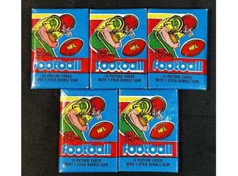 LOT OF 5 ~ 1979 TOPPS FOOTBALL WAX PACKS