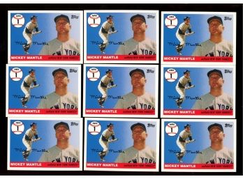 2006 Topps Baseball Mickey Mantle Lot Of 9