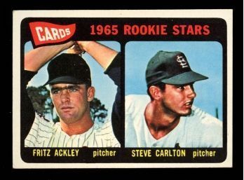 1965 TOPPS BASEBALL #477 CARDS ROOKIE STARS STEVE CARLTON ROOKIE CARD