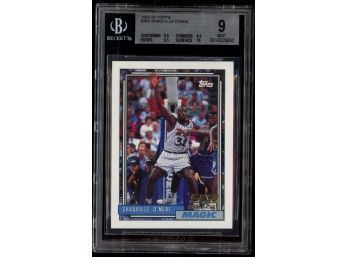 1992-93 TOPPS #362 SHAQUILLE O'NEAL ROOKIE CARD BGS 9 (9.5, 9.5, 8.5, 10)