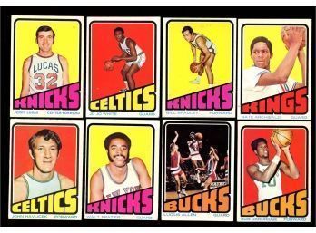 1972-73 Topps Basketball Lot Of 8 Superstars Frazier / Havlicek / Archibald & More