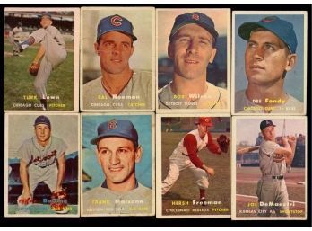 1957 TOPPS BASEBALL LOT OF 8