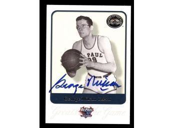 2001 FLEER GREATS OF THE GAME GEORGE MIKAN AUTO