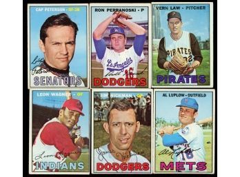 1967 TOPPS BASEBALL LOT OF 6