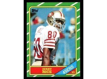 1986 Topps Football Jerry Rice Rookie Card