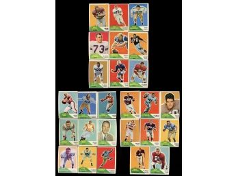 1960 Fleer Football Lot Of 26