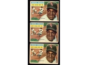 Lot Of 3 ~ 1956 Topps #125 Minnie Minoso