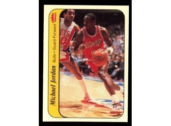 1986 FLEER BASKETBALL MICHAEL JORDAN ROOKIE STICKER  (2 OF 2)