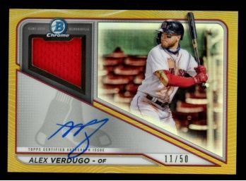 2021 Bowman Chrome Alex Verdugo Patch Auto # 11/50