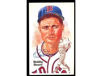 1987 Bobby Doerr Perez-Steele Autographed Postcard /10,000