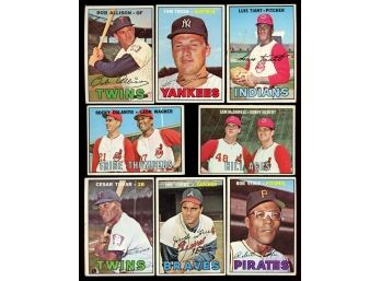 1967 TOPPS BASEBALL LOT OF 8