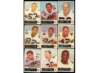 Lot Of 9 ~ 1965 Philadelphia Football Dallas Cowboys Team Lot