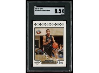 2008-09 TOPPS #199 RUSSEL WESTBROOK ROOKIE CARD SGC 8.5 NM-MT