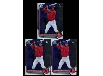 2022 Bowman Chrome Ceddanne Rafalela 1st Bowman Lot Of 3