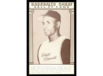 1977 EXHIBITS ROBERTO CLEMENTE BASEBALL GREATS MLB BLANK BACK