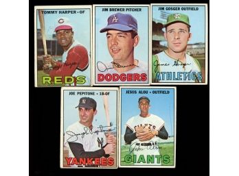 1967 TOPPS BASEBALL LOT OF 5