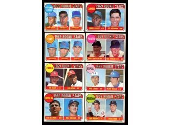 Lot Of 8 ~ 1969 Topps Baseball Rookies