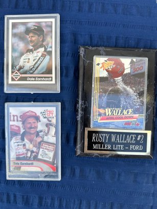 Wall Plaque Rusty Wallace Trading Cards Dale Earnhardt