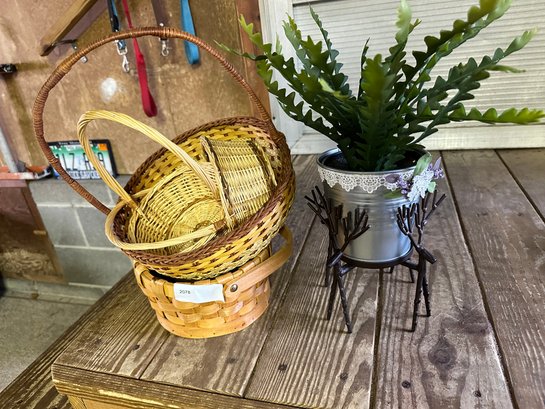 Home Decor Baskets Artificial Plant