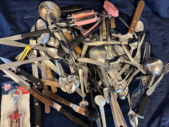 Flatware Lot Forks Knives Spoons Utensils