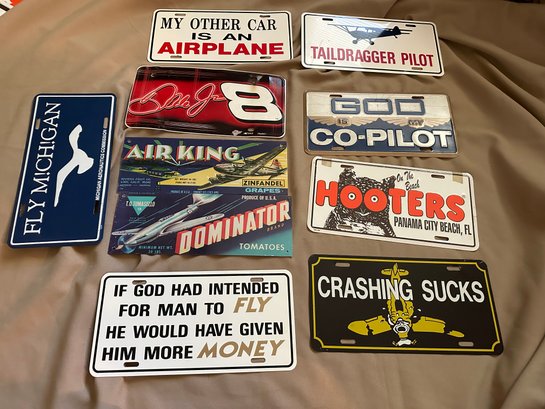 License Plate Lot Racing Aircraft Flying Lot
