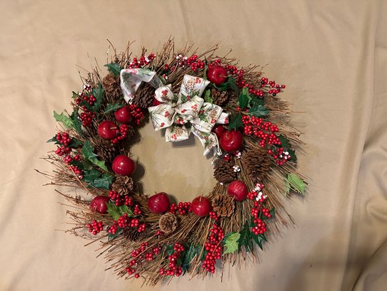 Christmas Wreath Holiday With Red Berries