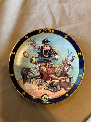 Michigan Fan The Danbury Mint Decorative Plate