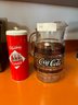 Coca Cola Lot Glass Pitcher And Straw Holder