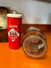 Coca Cola Lot Glass Pitcher And Straw Holder