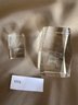 Glass Cubes Etched Wildlife Eagle