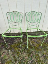 Chair Lot Of Two Outdoor Metal Chairs