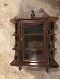 Wall Cabinet Dark Wood And Glass