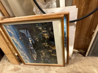 Wall Decor Aircraft And Mountain Lot Of Two Art