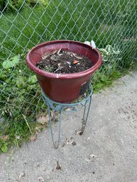 Flower Pot Lot Pots And Plant Stand