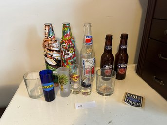 Shot Glass Barware Lot Empty Soda Bottles