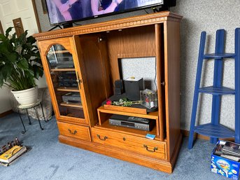 Entertainment Unit Wood And Shelving