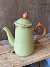 Yellow Tea Kettle Enamelware Teapot
