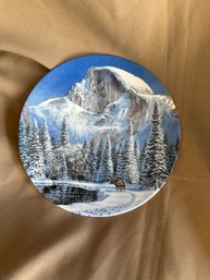 Decorative Plate Blue Snow Dish Mountains 15222 B