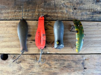 Fishing Lure Lot Of Four Lures Antique