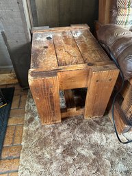 End Table Wood Rustic Side Table B