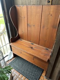 Hall Tree Bench Wood Storage