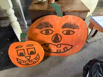 Wood Pumpkin Cutouts Halloween