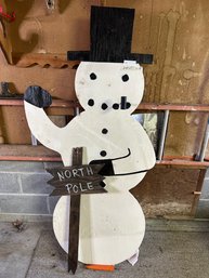Snowman Wood Large Cutout Holiday Decor
