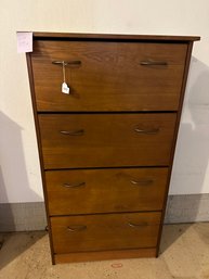 Shoe Storage Flip Drawers Wood Cabinet