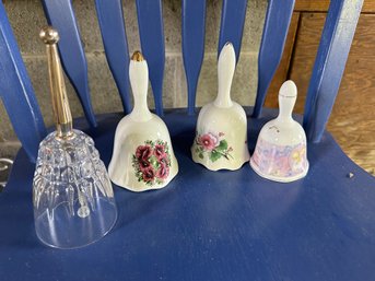 Decor Bell Lot Of Four Bells Glass