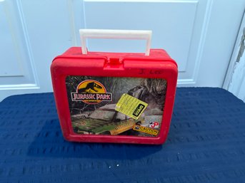 Jurassic Park Red Plastic Lunchbox